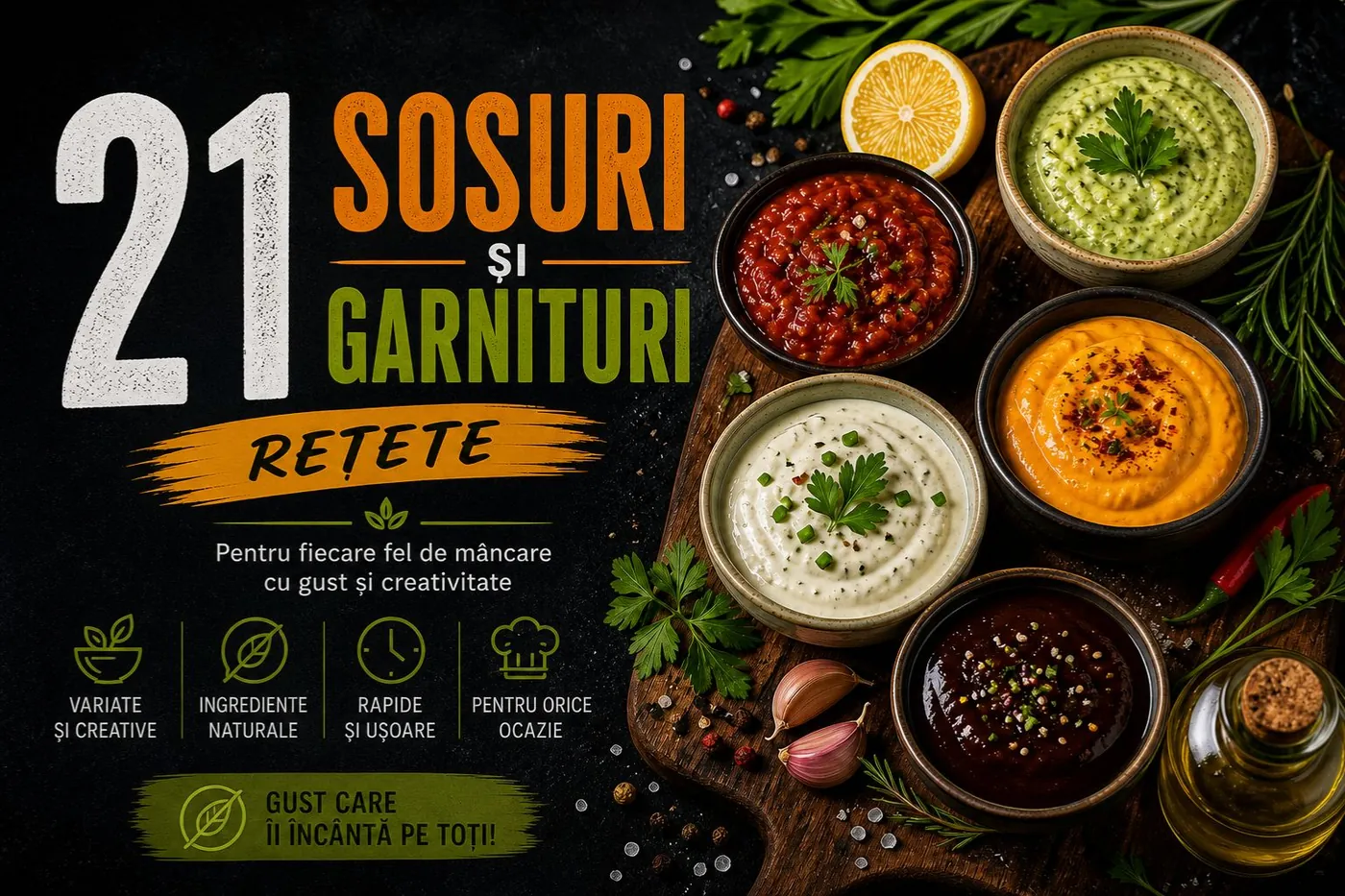 21 de rețete de sosuri și garnituri