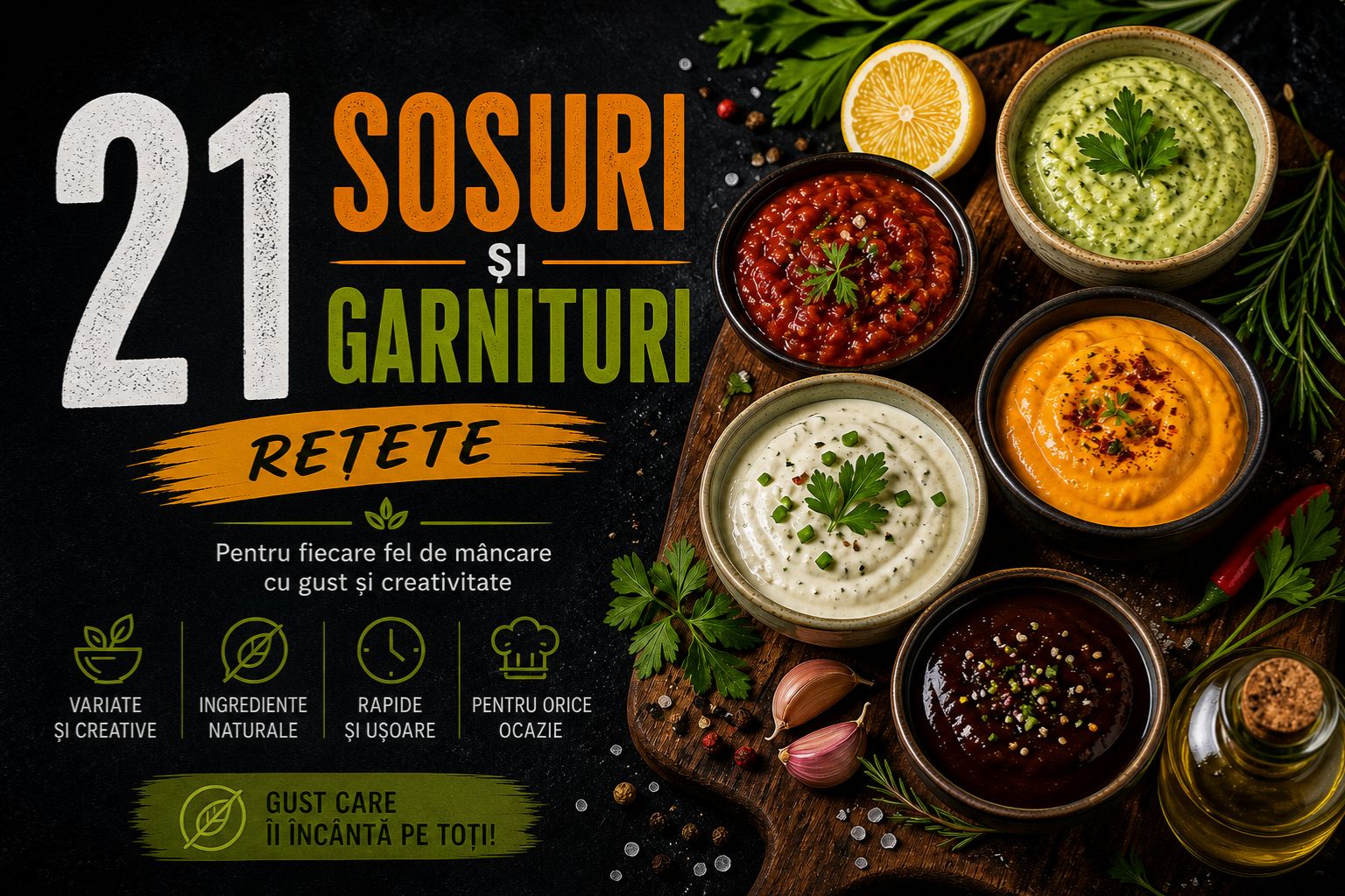 21 de rețete de sosuri și garnituri