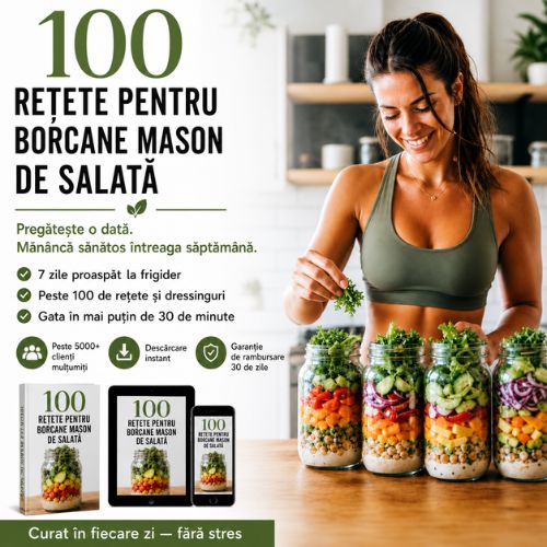 100 de rețete de salate Mason Jar – ofertă