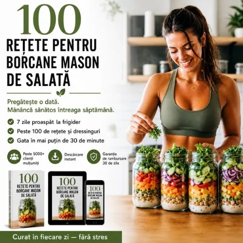 100 de rețete de salate Mason Jar – ofertă